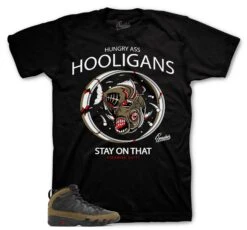Retro 9 Olive Hooligans Shirt
