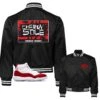 Retro 11 Cherry Enjoy Your Sole Satin Jacket -Sneaker Threads Shop satin jackets jordan 11 cherry
