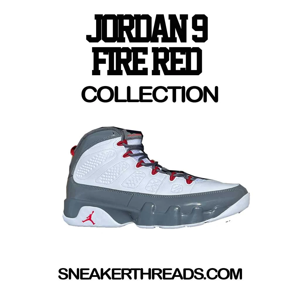 Retro 9 Fire Red Love Kicks Shirt 4 Retro 9 Fire Red Love Kicks Shirt - Image 2