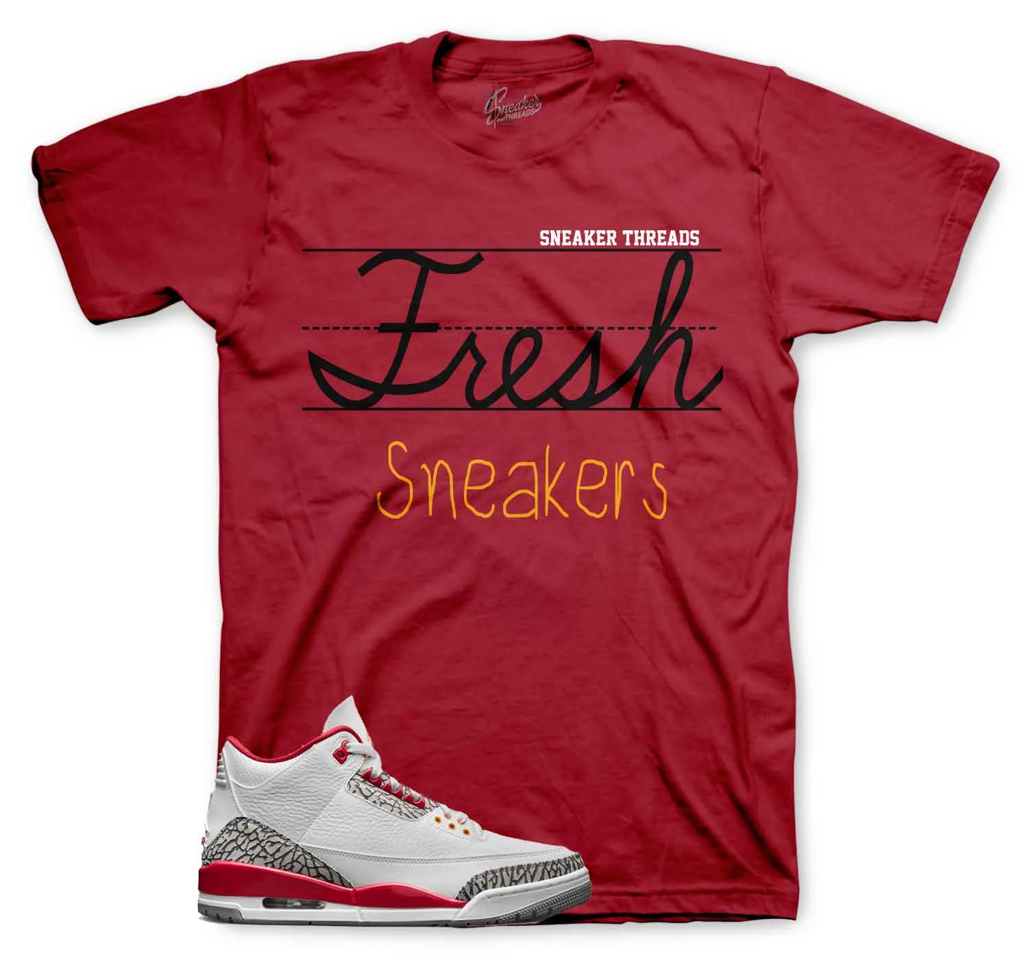 Retro 3 Cardinal Red Fresh Sneaker Shirt 3 Retro 3 Cardinal Red Fresh Sneaker Shirt