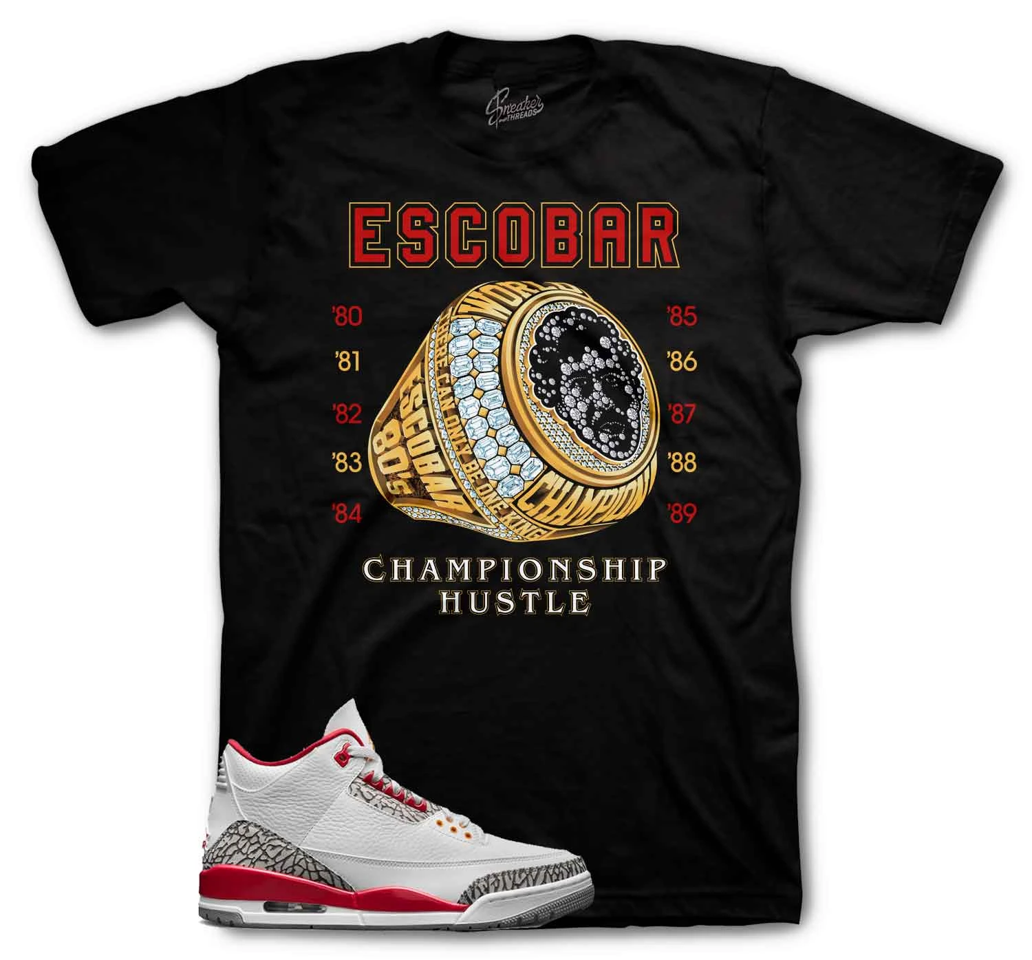 Retro 3 Cardinal Red Champ Hustle Shirt 5 Retro 3 Cardinal Red Champ Hustle Shirt - Image 3