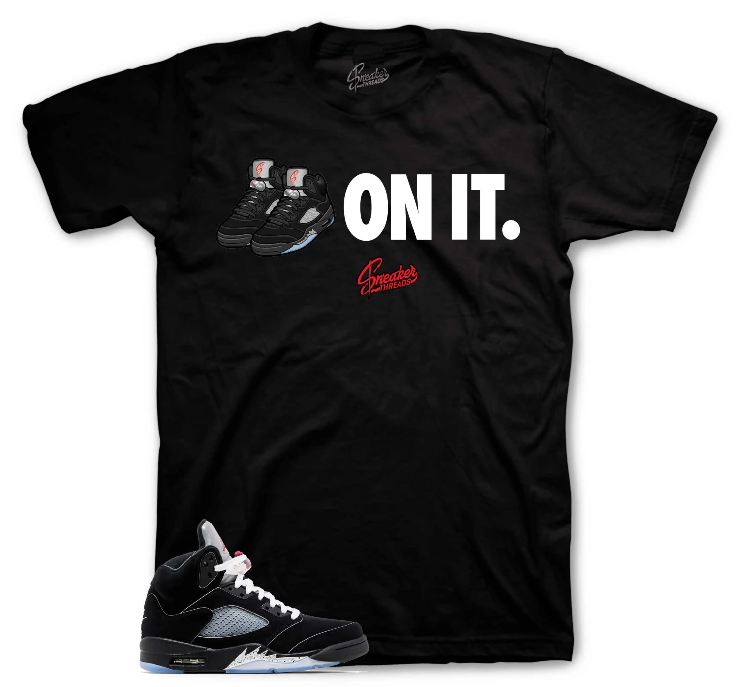 Retro 5 Black Metallic On It Shirt 3 Retro 5 Black Metallic On It Shirt