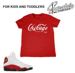 Kids - Retro 13 True Red Enjoy Chi Shirt