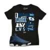 Womens - Navy 13 Love Kicks Shirt -Sneaker Threads Shop womens jordan 13 navy sneaker shirts