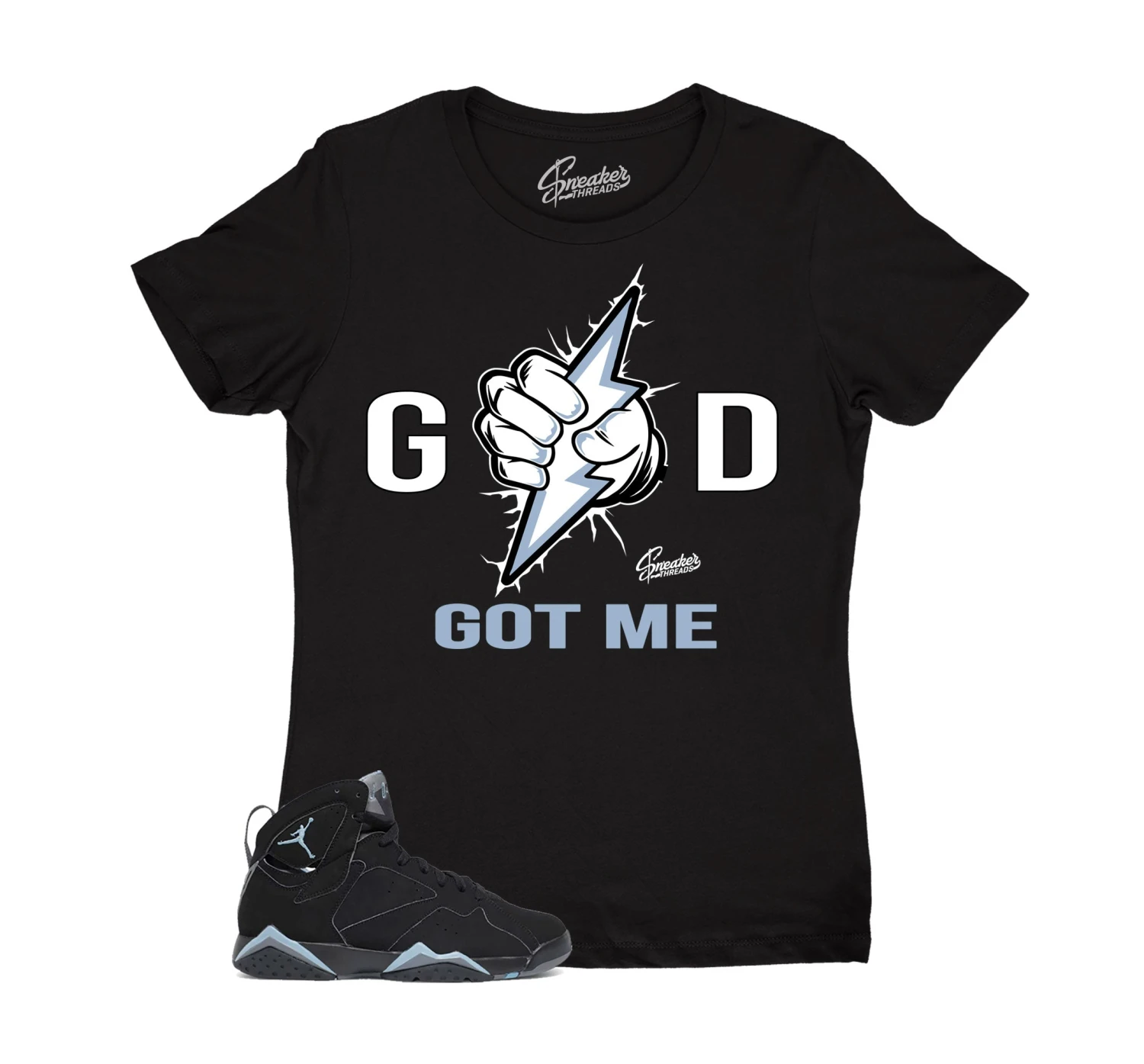 Womens - Chambray 7 God Got Me Shirt 3 Womens - Chambray 7 God Got Me Shirt