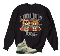 Retro 5 Jade Horizon Thug Bears Sweater