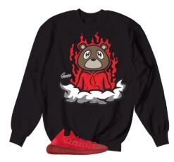 350 Slate Red Fly Bear Sweater