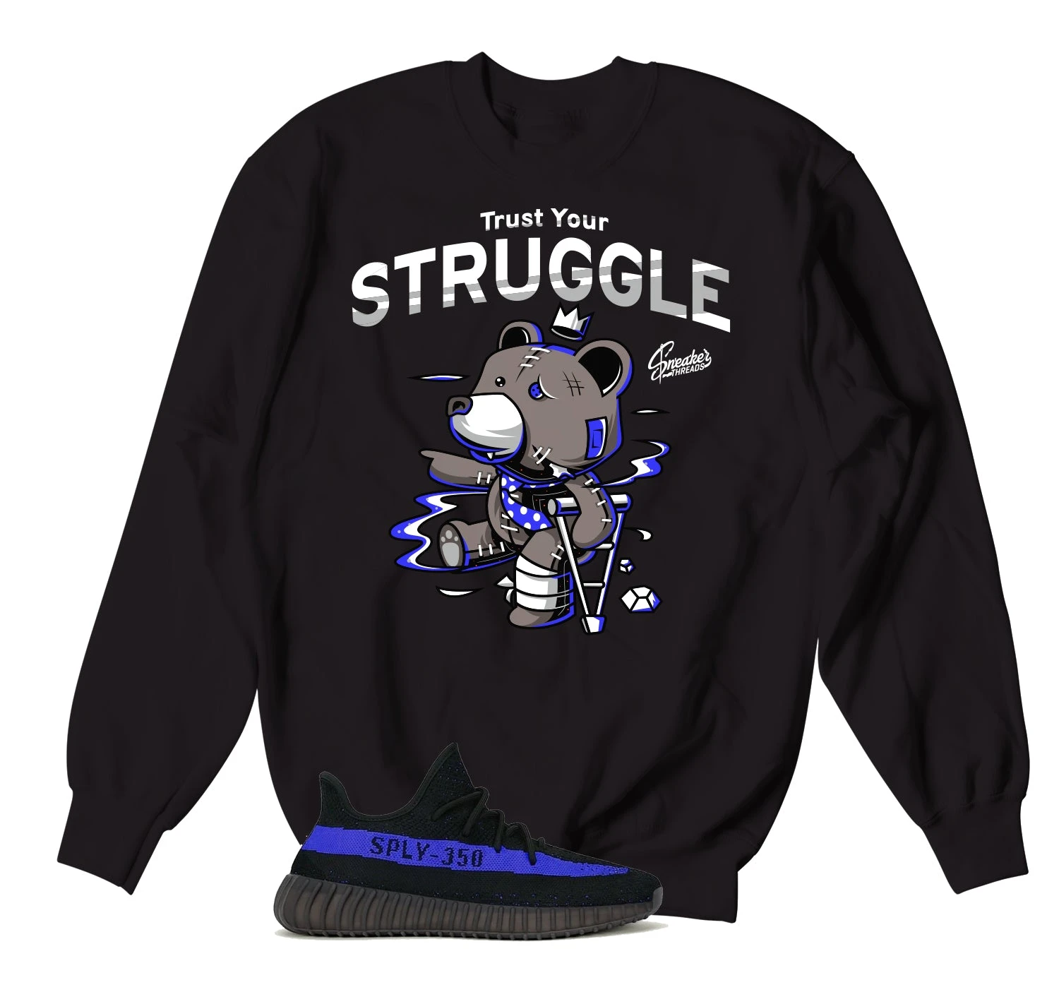 350 Dazzling Blue Trust Your Struggle Sweater 3 350 Dazzling Blue Trust Your Struggle Sweater