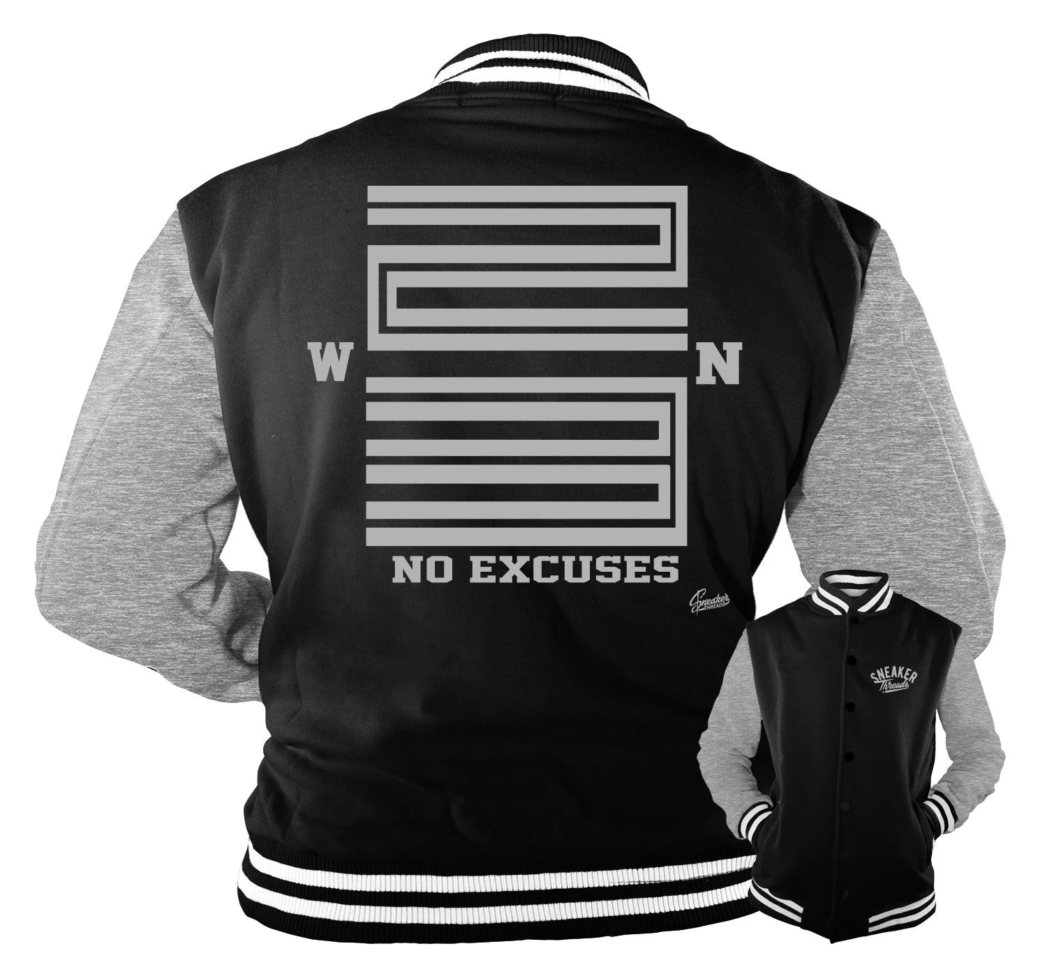 Retro 11 Cool Grey WIN 23 Varsity Jacket 3 Retro 11 Cool Grey WIN 23 Varsity Jacket