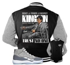 Retro 11 Cool Grey Trust Issues Varsity Jacket